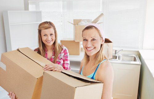 Packed boxes and household items ready for Sutton move