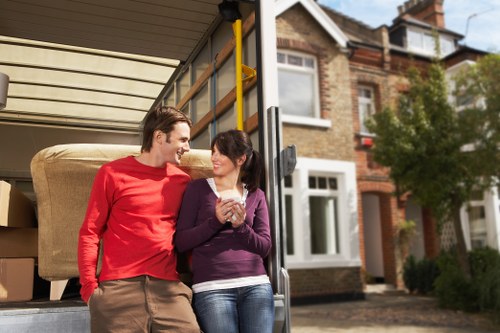 Furniture transport in a removal van near Sutton
